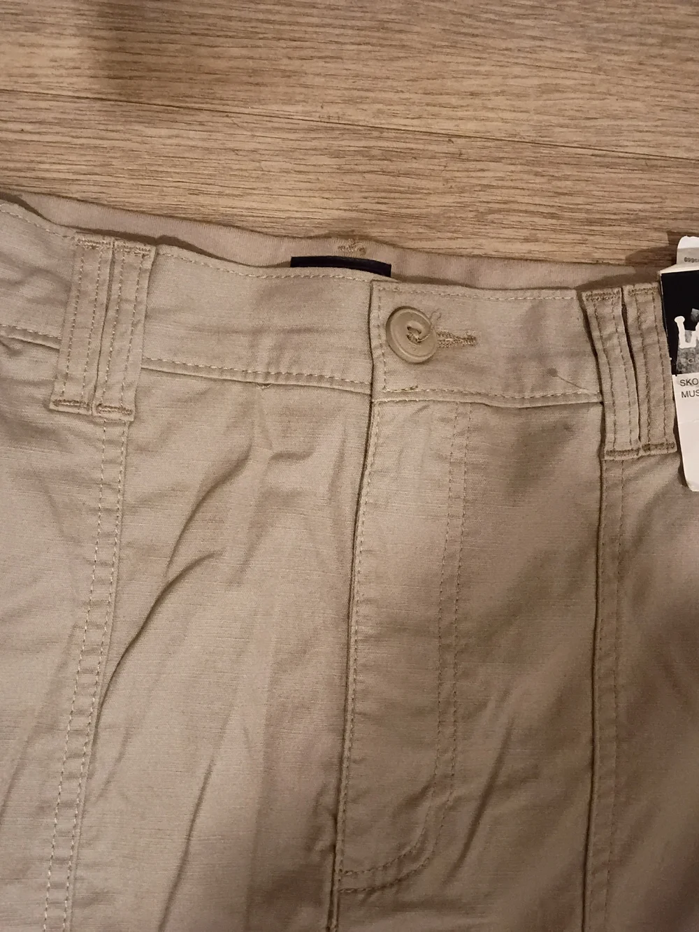 Lee Women's Khaki Mini Skirt with Front Seam Detail